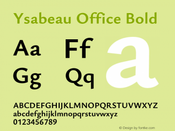 Ysabeau Office Bold Version 0.031;FEAKit 1.0图片样张