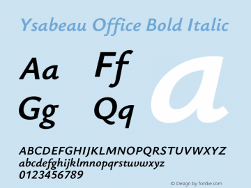 Ysabeau Office Bold Italic Version 0.031;FEAKit 1.0图片样张