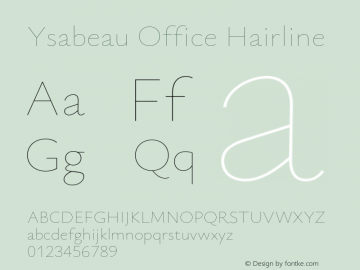 Ysabeau Office Hairline Version 0.031;FEAKit 1.0图片样张