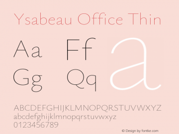Ysabeau Office Thin Version 0.031;FEAKit 1.0图片样张