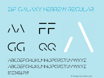 26F Galaxy Hebrew Regular Version 1.000;FEAKit 1.0图片样张