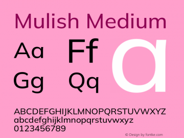 Mulish Medium Version 3.603图片样张
