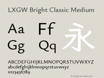 LXGW Bright Classic Medium Version 0.908图片样张