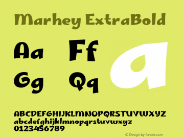 Marhey ExtraBold Version 1.000;FEAKit 1.0图片样张