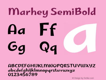 Marhey SemiBold Version 1.000;FEAKit 1.0图片样张