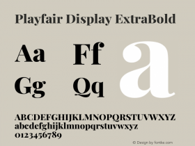 Playfair Display ExtraBold Version 1.203图片样张