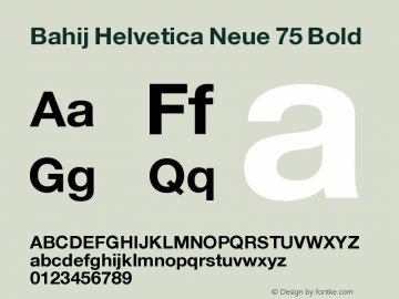 Bahij Helvetica Neue 75 Bold Version 1.20;January 23, 2021;FontCreator 13.0.0.2683 64-bit图片样张