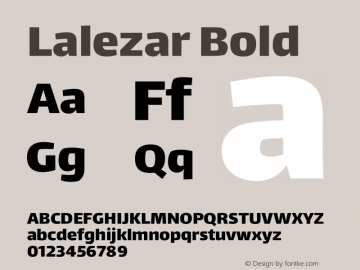 Lalezar Bold Version 1.003;January 24, 2021;FontCreator 13.0.0.2683 64-bit图片样张