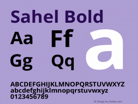 Sahel Bold Version 3.40;January 22, 2021;FontCreator 13.0.0.2683 64-bit图片样张