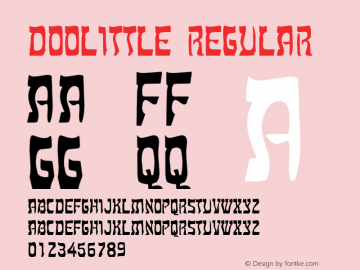 Doolittle Regular Brendel            :27.04.1995 Font Sample