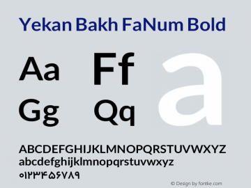 Yekan Bakh FaNum Bold Version 1.000图片样张