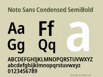 Noto Sans Condensed SemiBold Version 2.008; ttfautohint (v1.8) -l 8 -r 50 -G 200 -x 14 -D latn -f none -a qsq -X 