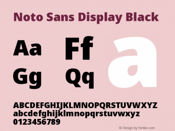 Noto Sans Display Black Version 2.008图片样张