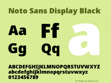 Noto Sans Display Black Version 2.007图片样张