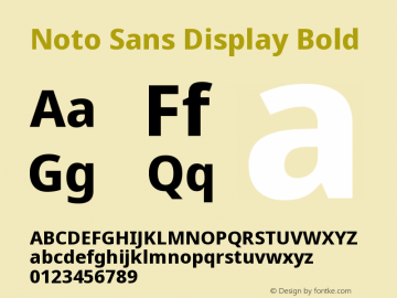 Noto Sans Display Bold Version 2.007图片样张