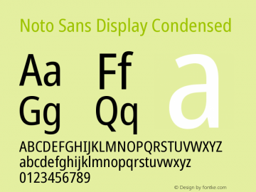 Noto Sans Display Condensed Version 2.008图片样张