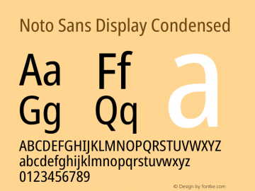 Noto Sans Display Condensed Version 2.008图片样张