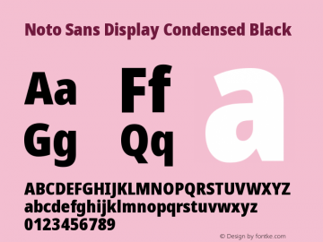 Noto Sans Display Condensed Black Version 2.008图片样张