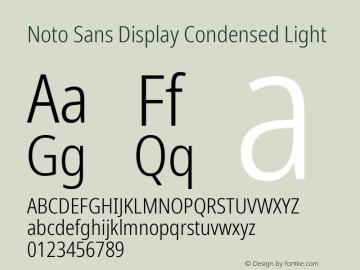Noto Sans Display Condensed Light Version 2.007; ttfautohint (v1.8) -l 8 -r 50 -G 200 -x 14 -D latn -f none -a qsq -X 