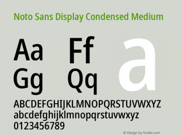 Noto Sans Display Condensed Medium Version 2.007; ttfautohint (v1.8) -l 8 -r 50 -G 200 -x 14 -D latn -f none -a qsq -X 