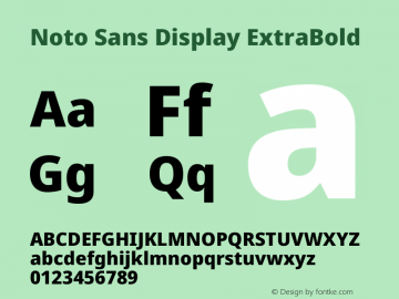 Noto Sans Display ExtraBold Version 2.007图片样张