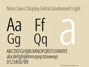 Noto Sans Display ExtraCondensed Light Version 2.008; ttfautohint (v1.8) -l 8 -r 50 -G 200 -x 14 -D latn -f none -a qsq -X 