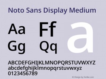 Noto Sans Display Medium Version 2.008图片样张