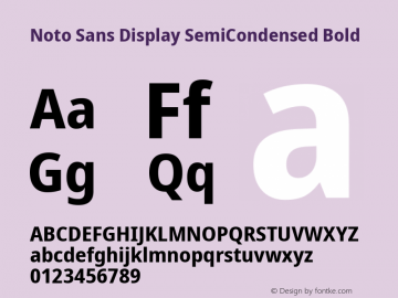 Noto Sans Display SemiCondensed Bold Version 2.008; ttfautohint (v1.8) -l 8 -r 50 -G 200 -x 14 -D latn -f none -a qsq -X 