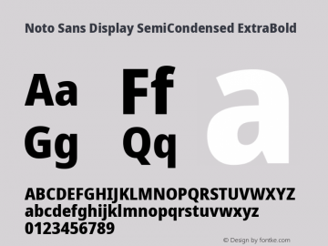 Noto Sans Display SemiCondensed ExtraBold Version 2.008; ttfautohint (v1.8) -l 8 -r 50 -G 200 -x 14 -D latn -f none -a qsq -X 