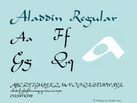 Aladdin Regular The IMSI MasterFonts Collection, tm 1995 IMSI Font Sample