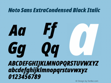 Noto Sans ExtraCondensed Black Italic Version 2.008; ttfautohint (v1.8) -l 8 -r 50 -G 200 -x 14 -D latn -f none -a qsq -X 