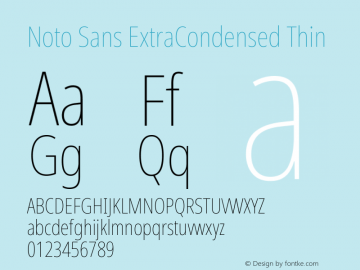 Noto Sans ExtraCondensed Thin Version 2.008; ttfautohint (v1.8) -l 8 -r 50 -G 200 -x 14 -D latn -f none -a qsq -X 