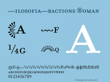 FilosofiaFractions Roman Version 1.00 Font Sample