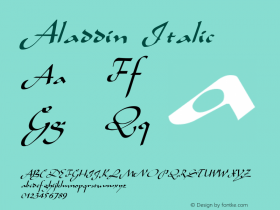 Aladdin Italic From the WSI-Fonts Professional Collection Font Sample