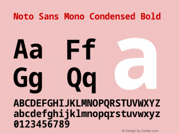 Noto Sans Mono Condensed Bold Version 2.007图片样张