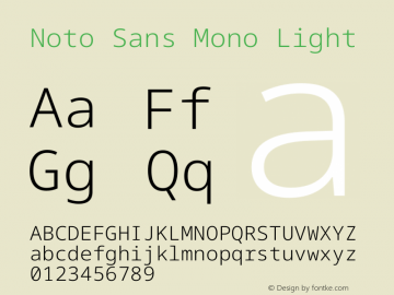 Noto Sans Mono Light Version 2.007图片样张