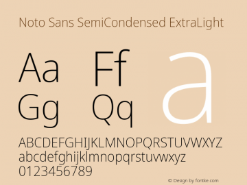 Noto Sans SemiCondensed ExtraLight Version 2.008; ttfautohint (v1.8) -l 8 -r 50 -G 200 -x 14 -D latn -f none -a qsq -X 