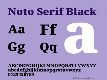 Noto Serif Black Version 2.007图片样张