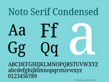 Noto Serif Condensed Version 2.007图片样张