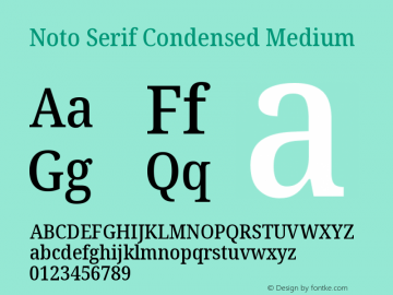 Noto Serif Condensed Medium Version 2.007图片样张