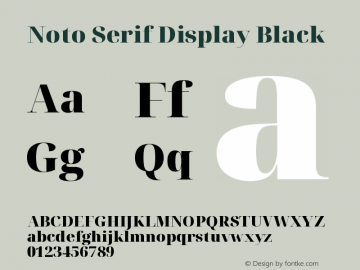 Noto Serif Display Black Version 2.007图片样张
