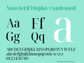 Noto Serif Display Condensed Version 2.007图片样张