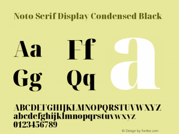 Noto Serif Display Condensed Black Version 2.007图片样张