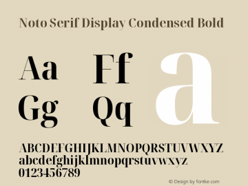 Noto Serif Display Condensed Bold Version 2.007图片样张
