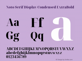 Noto Serif Display Condensed ExtraBold Version 2.007; ttfautohint (v1.8) -l 8 -r 50 -G 200 -x 14 -D latn -f none -a qsq -X 