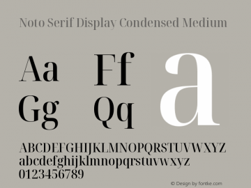 Noto Serif Display Condensed Medium Version 2.007图片样张