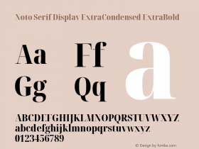 Noto Serif Display ExtraCondensed ExtraBold Version 2.007; ttfautohint (v1.8) -l 8 -r 50 -G 200 -x 14 -D latn -f none -a qsq -X 