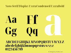 Noto Serif Display ExtraCondensed ExtraBold Version 2.007图片样张