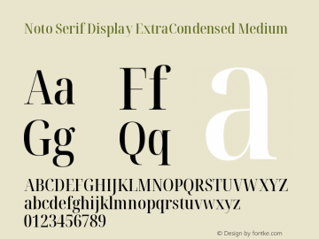 Noto Serif Display ExtraCondensed Medium Version 2.007图片样张