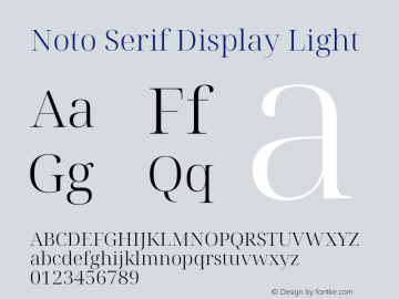 Noto Serif Display Light Version 2.007图片样张